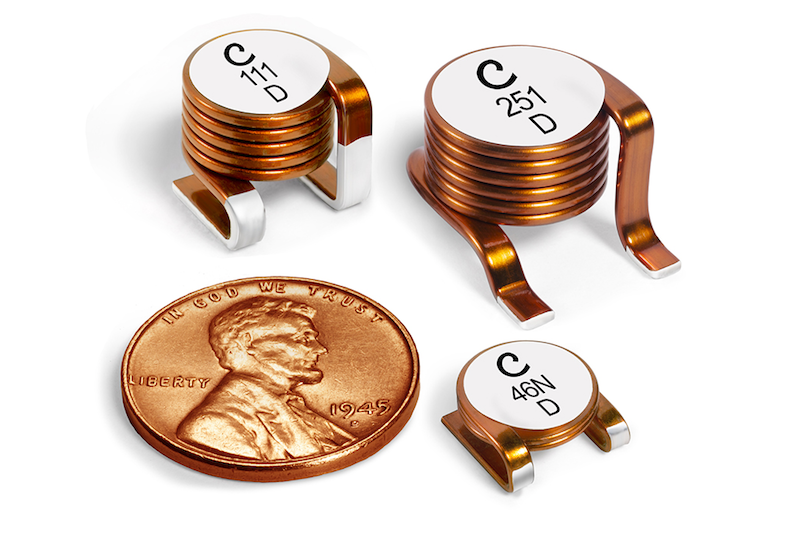 Coilcraft's latest high-current air-core inductors offer Q Factors To 230 at 400 MHz